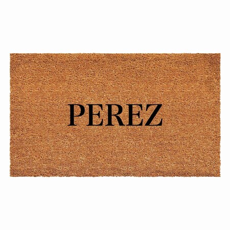 Calloway Mills Personalized Door Mat, Black, Natural, 17 in W x 29 in L 111471729
